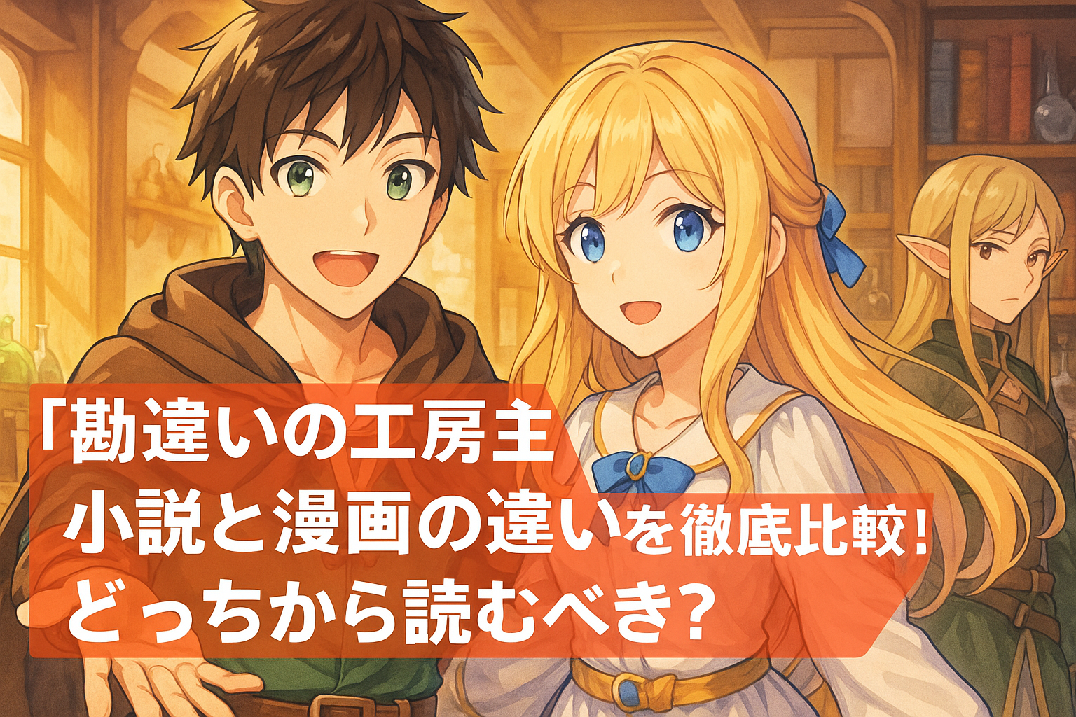 『勘違いの工房主』小説と漫画の違いを比較！読む順番で楽しさが変わる？